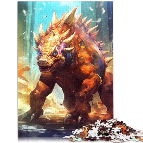 Puzzle mit 1000 Teilen für Erwachsene, Triceratops-Biest, Denkspiel, 50 x 75 cm, mit passendem Poster und Quizblatt Puzzle mit 1000 Teilen für Erwachsene, Triceratops-Biest, Denkspiel, 50 x 75 cm, mit passendem Poster und Quizblatt von SYUNFEI