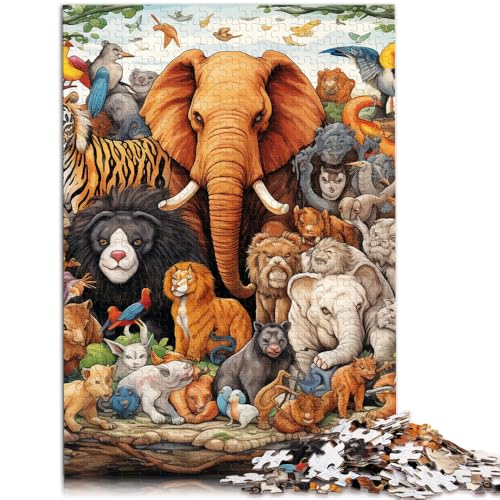 Puzzle mit 1000 Teilen für Erwachsene, afrikanische Tiere, Lernspielzeug,50x75cm, tolles Teenager ab 14 Jahren von SYUNFEI