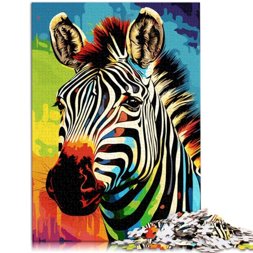 Puzzle für Erwachsene, 2000 Teile, Bunte Zebras, Spielzeug, Lernspiele, Stressabbau, 70 x 100 cm, für Teenager ab 14 Jahren Puzzle für Erwachsene, 2000 Teile, Bunte Zebras, Spielzeug, Lernspiele, Stressabbau, 70 x 100 cm, für Teenager ab 14 Jahren von SYUNFEI