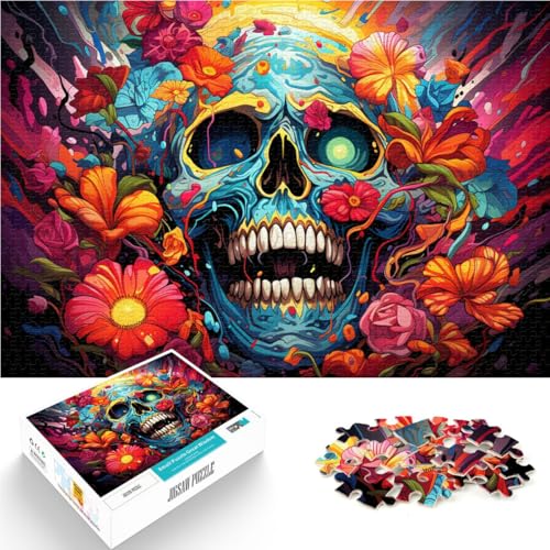 Puzzle für Erwachsene mit 1000 Teilen, bunter Rosenschädel, Denkspiel, Lernspiel für Geburtstag, Weihnachten, 50 x 75 cm, für Teenager ab 14 Jahren Puzzle für Erwachsene mit 1000 Teilen, bunter Rosenschädel, Denkspiel, Lernspiel für Geburtstag, Weihnachten, 50 x 75 cm, für Teenager ab 14 Jahren von SYUNFEI