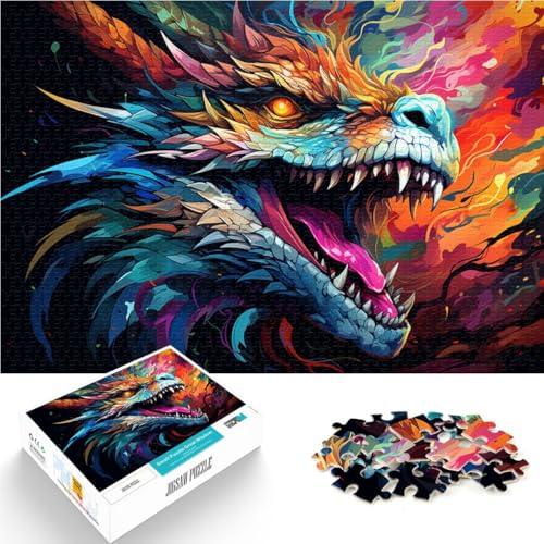 Puzzle für Erwachsene mit 1000 Teilen, Drachenzeichnung, Denkspiel, Lernspiel für Geburtstag, Weihnachten,38x52cm, für Teenager ab 14 Jahren von SYUNFEI