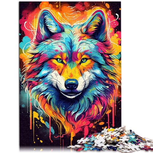 Puzzle für Erwachsene mit 1000 Teilen, Wolf malen, Denkspiel für 14-Jährige, ganze Familie,38x52cm Puzzle für Erwachsene mit 1000 Teilen, Wolf malen, Denkspiel für 14-Jährige, ganze Familie,38x52cm von SYUNFEI