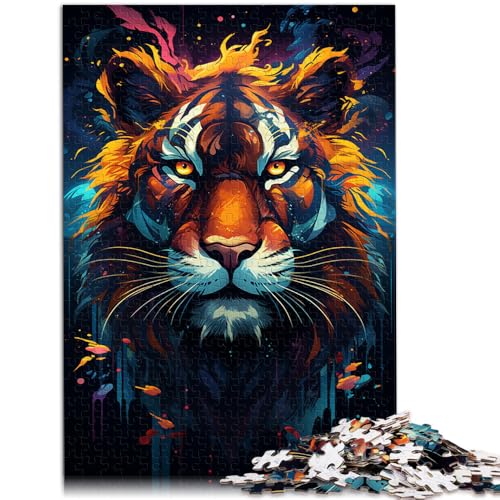 Puzzle für Erwachsene, 1000 Teile, Krafttier Tiger, Denkspiel, Weihnachtswunschliste mit Weihnachtsmann,50x75cm, für Teenager ab 14 Jahren von SYUNFEI