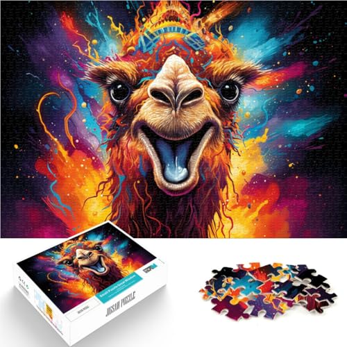 1000-teiliges Puzzle für Erwachsene. Bunte Kamele. Quizspiel ganze Familie. 10,27 Zoll x 14,96 Zoll für 14-Jährige 1000-teiliges Puzzle für Erwachsene. Bunte Kamele. Quizspiel ganze Familie. 10,27 Zoll x 14,96 Zoll für 14-Jährige von SYUNFEI