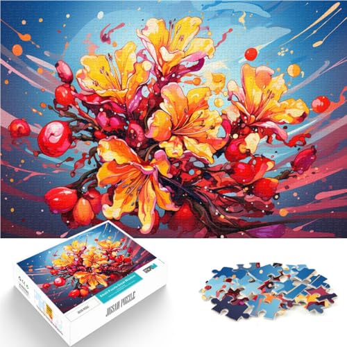Puzzle für Erwachsene, 1000 Teile, Olivenblumen-Spiel, Spielzeug für die Familie, Geschenk, einzigartige Geburtstags, 14,96 x 20,47 Zoll von SYUNFEI