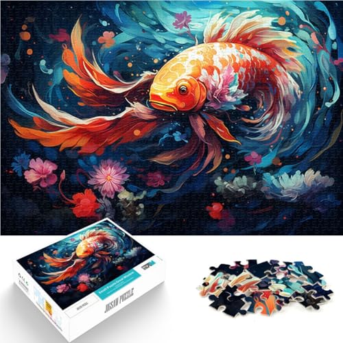 1000-teiliges Puzzle für Erwachsene, farbenfrohes Tierkarpfen-Quizspiel, Geburtstagsgeschenk, Wanddekoration, 50 x 75 cm, für Teenager ab 14 Jahren 1000-teiliges Puzzle für Erwachsene, farbenfrohes Tierkarpfen-Quizspiel, Geburtstagsgeschenk, Wanddekoration, 50 x 75 cm, für Teenager ab 14 Jahren von SYUNFEI
