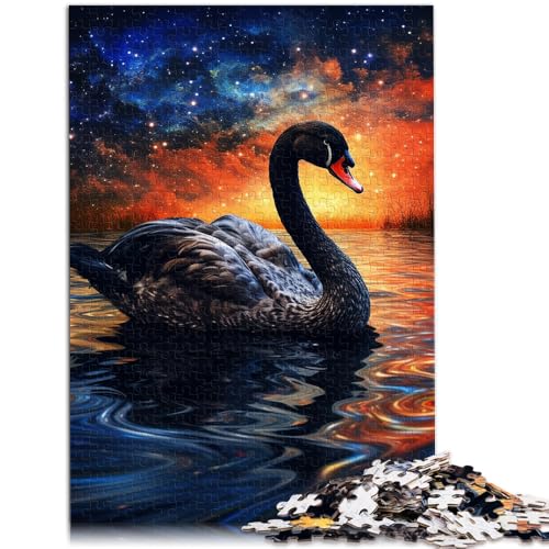 Puzzle für Erwachsene, 1000 Teile, Tier-Quizspiel „Schwarzer Schwan“, Wanddekoration, einzigartige Geburtstags, 50 x 75 cm, für 14-Jährige Puzzle für Erwachsene, 1000 Teile, Tier-Quizspiel „Schwarzer Schwan“, Wanddekoration, einzigartige Geburtstags, 50 x 75 cm, für 14-Jährige von SYUNFEI