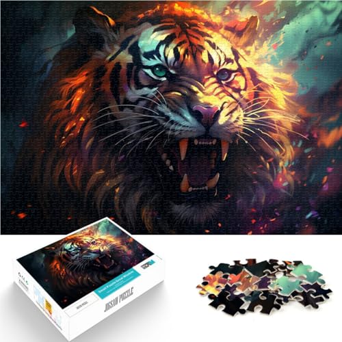 1000-teiliges Puzzle für Erwachsene, Tiger-Mal-Lernpuzzle, tolles Geschenk für Weihnachten, 14,96 x 20,47 Zoll 1000-teiliges Puzzle für Erwachsene, Tiger-Mal-Lernpuzzle, tolles Geschenk für Weihnachten, 14,96 x 20,47 Zoll von SYUNFEI