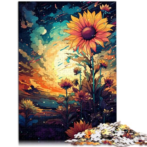 Puzzle für Erwachsene, 1000 Teile, farbenfrohe, Bezaubernde Sonnenblumen, Spiele, Spielzeug, Geschenk. Tolle Geschenke und Spielzeuge, 26x38cm, für Teenager ab 14 Jahren von SYUNFEI