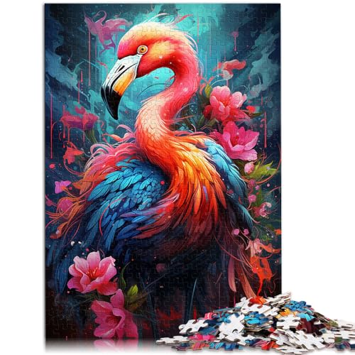 Puzzle für Erwachsene, 1000 Teile, Blumen-Fantasie-Flamingo, anspruchsvolles Spiel, Geschenke, einzigartige Heimdekoration und Geschenke, 50 x 75 cm, für Teenager ab 14 Jahren von SYUNFEI