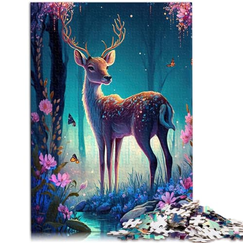 1000-teiliges Puzzle Erwachsene, süßes Hirsch-Blumen-Puzzle, Spiele, Spielzeug, Geschenkangebot als Geschenk die ganze Familie, 19,7 x 29,5 Zoll, Teenager ab 14 Jahren 1000-teiliges Puzzle Erwachsene, süßes Hirsch-Blumen-Puzzle, Spiele, Spielzeug, Geschenkangebot als Geschenk die ganze Familie, 19,7 x 29,5 Zoll, Teenager ab 14 Jahren von SYUNFEI