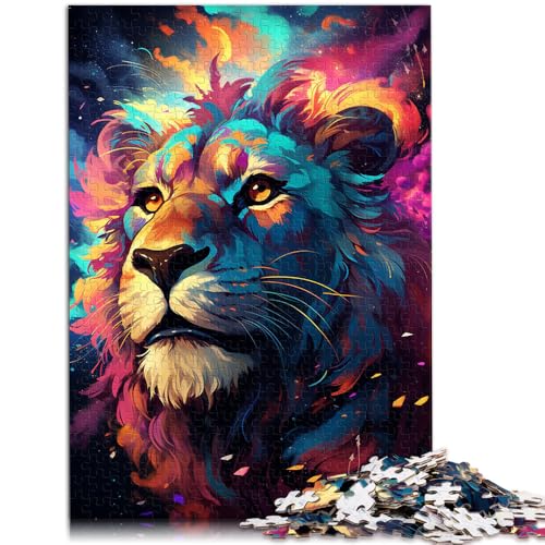 Puzzle zum Ausmalen, Löwe, 1000 Teile, Puzzle für Erwachsene, 38x52 cm, Papppuzzle für Erwachsene und Jugendliche ab 14 Jahren, Denksportaufgabe von SYUNFEI