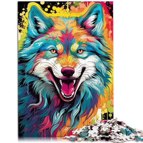 Puzzle für Erwachsene, 1000 Teile, Wolf malen, Lernspielzeug für die Heimdekoration, 50 x 75 cm, geeignet für Teenager ab 14 Jahren Puzzle für Erwachsene, 1000 Teile, Wolf malen, Lernspielzeug für die Heimdekoration, 50 x 75 cm, geeignet für Teenager ab 14 Jahren von SYUNFEI