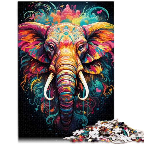 1000-teiliges Puzzle für Erwachsene, Elefant, Heimdekoration, Wichtelgeschenke,38x52cm, für Teenager ab 14 Jahren von SYUNFEI