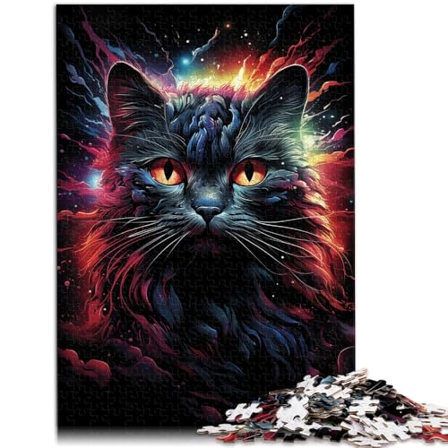 1000-teiliges Puzzle für Erwachsene, Malen, Sternenhimmel, Katze, Lernpuzzle, 19,7 x 29,5 Zoll, geeignet als Schreibtischdekoration 1000-teiliges Puzzle für Erwachsene, Malen, Sternenhimmel, Katze, Lernpuzzle, 19,7 x 29,5 Zoll, geeignet als Schreibtischdekoration von SYUNFEI