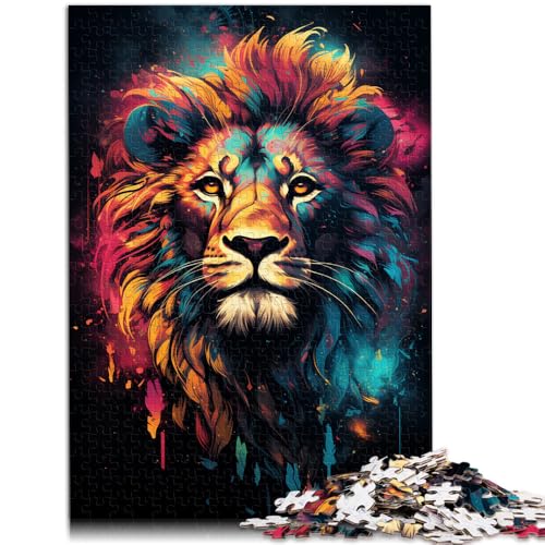 Puzzle für Erwachsene, 1000 Teile, Malen, Farbiger Löwe, Lernspielzeug, Analyse und Logik, 50 x 75 cm, für Teenager ab 14 Jahren Puzzle für Erwachsene, 1000 Teile, Malen, Farbiger Löwe, Lernspielzeug, Analyse und Logik, 50 x 75 cm, für Teenager ab 14 Jahren von SYUNFEI