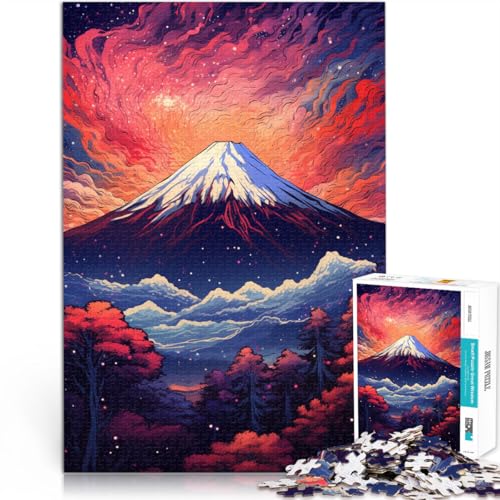1000-teiliges Puzzle für Erwachsene, Berg Fuji, Stressabbau, anspruchsvoll zu vervollständigen, Aber unterhaltsam und humorvoll, 19,7 x 29,5 Zoll, von SYUNFEI