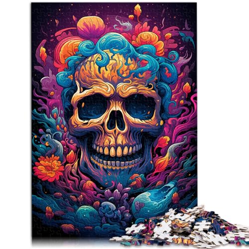 Puzzle für Erwachsene, 1000 Teile, Psychedelischer Totenkopf, Spielzeug für die ganze Familie, tolle Geschenke und Spielzeuge,38x52cm, für Teenager ab 14 Jahren von SYUNFEI