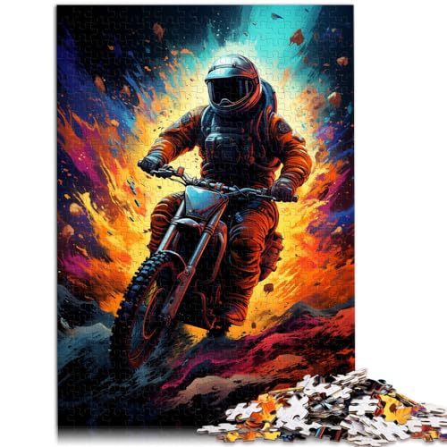 Puzzle zum Verschenken, farbenfrohe Psychedelia für Space-Biker, 300 Teile, Puzzle aus Holz, Familienpuzzle, Geschenk zur Heimdekoration (26 x 38 cm) von SYUNFEI