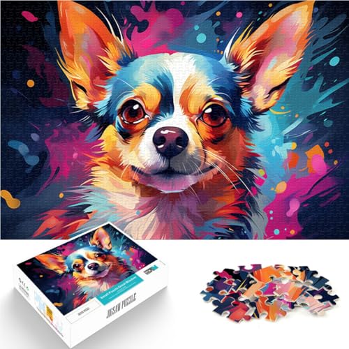 Puzzle für Erwachsene, 1000 Teile, Kunst, Chihuahua-Hund, Denkspiel, Weihnachtswunschliste mit Weihnachtsmann,50x75cm, für Teenager ab 14 Jahren Puzzle für Erwachsene, 1000 Teile, Kunst, Chihuahua-Hund, Denkspiel, Weihnachtswunschliste mit Weihnachtsmann,50x75cm, für Teenager ab 14 Jahren von SYUNFEI