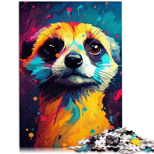 Puzzle für Erwachsene, 2000 Teile, Farb-Erdmännchen-Quizspiel mit vollständig ineinander greifenden, zufällig geformten Teilen, 27,56 x 39,37 Zoll, für 14-Jährige von SYUNFEI