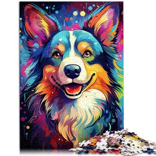 Puzzle 1000 Teile für Erwachsene, Malen, Farbe, Corgi-Hund, Dekomprimieren, intellektuelles Lernspielzeug, Heimkunstdekor, 14,96 x 20,47 Zoll Puzzle 1000 Teile für Erwachsene, Malen, Farbe, Corgi-Hund, Dekomprimieren, intellektuelles Lernspielzeug, Heimkunstdekor, 14,96 x 20,47 Zoll von SYUNFEI