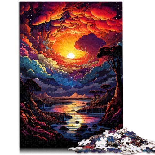 Puzzle für Erwachsene, 2000 Teile, fantastisches Sonnenuntergangsspektakel, anspruchsvolles Spiel, Puzzles verbessern das Gedächtnis, 70 x 100 cm, von SYUNFEI