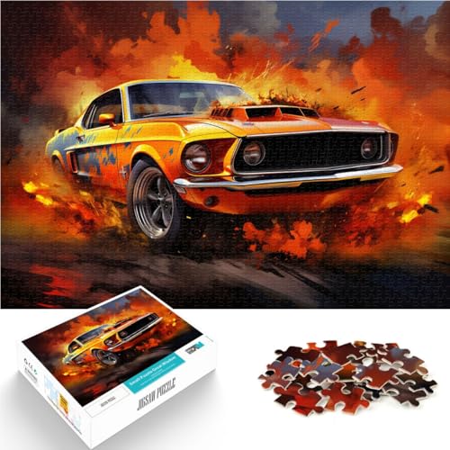 Puzzle für Erwachsene, 1000 Teile, farbenfrohes Sportwagen-Lernpuzzle, Analyse und Logik,50x75cm, für Teenager ab 14 Jahren von SYUNFEI