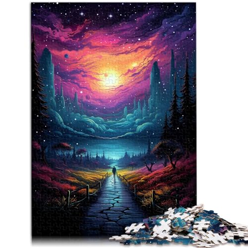 Puzzles „Alleine in der Nacht spazieren gehen“, 2000-teiliges Puzzlespiel, 27.56 x39.37 po, Graukartenpuzzle für Erwachsene und Kinder ab 14 Jahren, tolles Geschenk für Erwachsene und Kinder von SYUNFEI