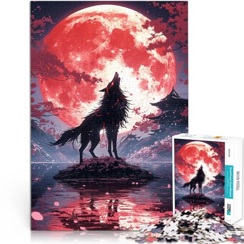 Puzzle für Erwachsene, 2000 Teile, Fuchs unter dem Mond, Lernpuzzle, tolles, 70 x 100 cm, für Teenager ab 14 Jahren von SYUNFEI