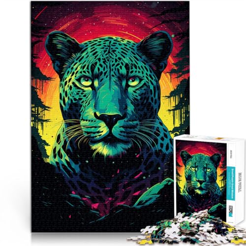 Puzzle 1000 Teile für Erwachsene Art Galaxy Leopard Lernspielzeug Lernspiel für Geburtstag, Weihnachten 14,96 Zoll x 20,47 Zoll von SYUNFEI