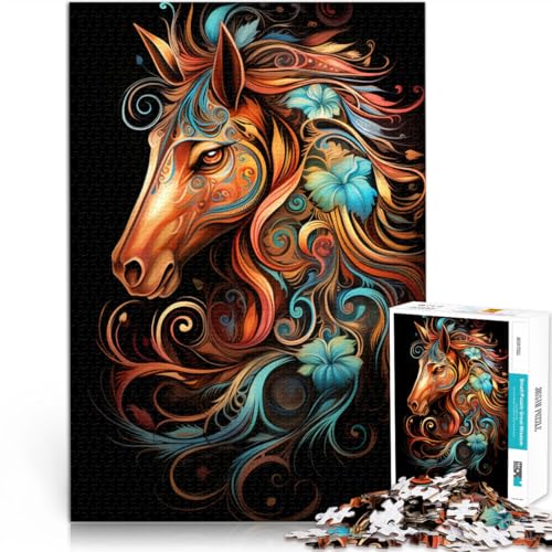 1000-teiliges Puzzle für Erwachsene, Kunstpferd, Lernspielzeug, ganze Familie, 50 x 75 cm, für 14-Jährige 1000-teiliges Puzzle für Erwachsene, Kunstpferd, Lernspielzeug, ganze Familie, 50 x 75 cm, für 14-Jährige von SYUNFEI