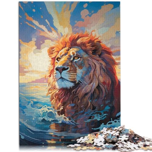 Puzzle 1000 Teile für Erwachsene, Art Lion, Stressabbau-Spielzeug, hilft dem Gehirn, süchtig machendes Spielzeug zu trainieren, um Geduld zu fördern, 14,96 Zoll x 20,47 Zoll Puzzle 1000 Teile für Erwachsene, Art Lion, Stressabbau-Spielzeug, hilft dem Gehirn, süchtig machendes Spielzeug zu trainieren, um Geduld zu fördern, 14,96 Zoll x 20,47 Zoll von SYUNFEI