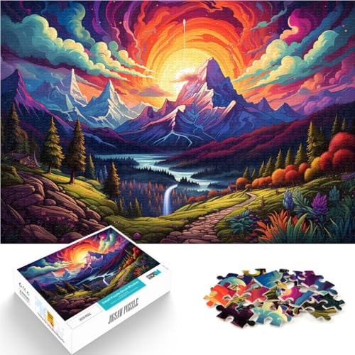 Puzzle mit 1000 Teilen für Erwachsene, Bunte Alpen, entspannendes, intellektuelles Lernspielzeug, Geschenk für Geburtstage, 50 x 75 cm, Puzzle mit 1000 Teilen für Erwachsene, Bunte Alpen, entspannendes, intellektuelles Lernspielzeug, Geschenk für Geburtstage, 50 x 75 cm, von SYUNFEI