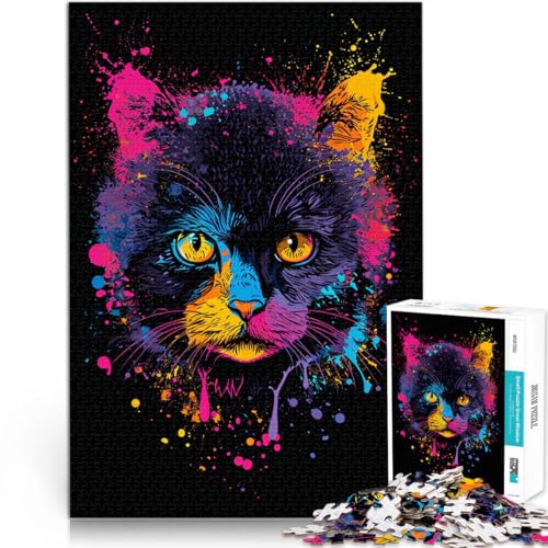 Puzzle 2000 Teile für Erwachsene, Katzen-Lernspielzeug, Wanddekoration, einzigartige Geburtstags, 70 x 100 cm, für 14-Jährige von SYUNFEI