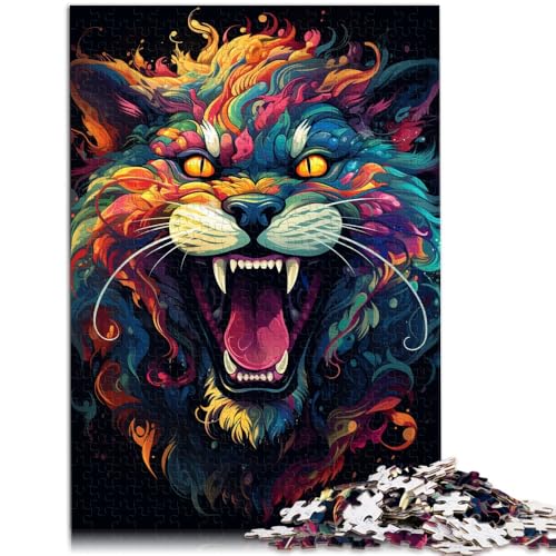Puzzle für Erwachsene, 1000 Teile, Farbkunst, Tier, Familienunterhaltungsspielzeug, 14,96 x 20,47 Zoll, Geschenkideen für Teenager ab 14 Jahren von SYUNFEI
