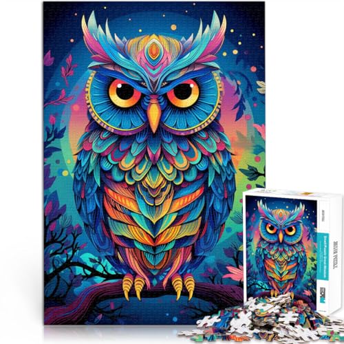 Puzzle mit 1000 Teilen für Erwachsene, Eulenkunst, entspannendes, intellektuelles Lernspielzeug, tolles Geschenk für Spiele,38x52cm, Puzzle mit 1000 Teilen für Erwachsene, Eulenkunst, entspannendes, intellektuelles Lernspielzeug, tolles Geschenk für Spiele,38x52cm, von SYUNFEI
