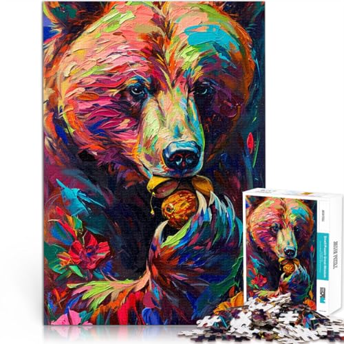 Puzzle 2000 Teile für Erwachsene, Malen, Braunbär, Dekomprimieren, Intellektuelles Lernspielzeug, Kunstwerk, Geschenk, 27,56 x 39,37 Zoll, Puzzle 2000 Teile für Erwachsene, Malen, Braunbär, Dekomprimieren, Intellektuelles Lernspielzeug, Kunstwerk, Geschenk, 27,56 x 39,37 Zoll, von SYUNFEI