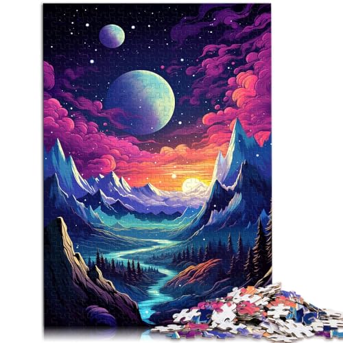 1000-teiliges Puzzle für Erwachsene, Cosmic Mountain-Quizspiel, Herausforderung für die Gehirnintelligenz, süchtig machendes Spielzeug, 26x38cm, für Jugendliche ab 14 Jahren von SYUNFEI