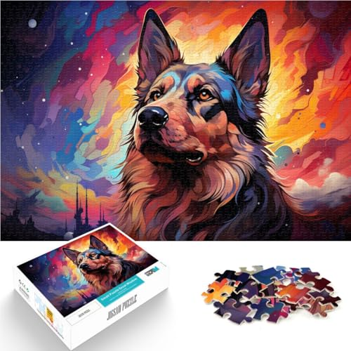 Puzzle 1000 Teile für Erwachsene, Deutscher Schäferhund, Lernspielzeug zum Ausmalen, Weihnachts- und Geburtstagsgeschenke, 26x38cm, für Teenager ab 14 Jahren Puzzle 1000 Teile für Erwachsene, Deutscher Schäferhund, Lernspielzeug zum Ausmalen, Weihnachts- und Geburtstagsgeschenke, 26x38cm, für Teenager ab 14 Jahren von SYUNFEI
