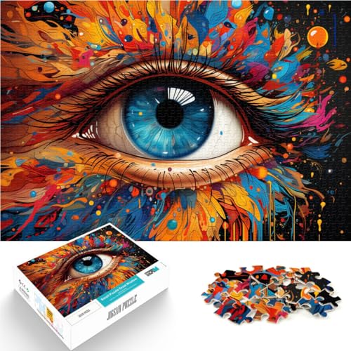 2000-teiliges Puzzle für Erwachsene, Augen zum Ausmalen, anspruchsvolles Spiel, Geburtstagsgeschenk, Geschenke, 27,56 x 39,37 Zoll, geeignet für Jugendliche ab 14 Jahren von SYUNFEI