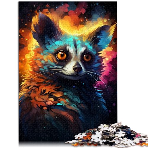 Puzzles Erwachsene, Geschenke „Lemuren in Einer sternenklaren Nacht“, 1000-teiliges Puzzle, 50 x 75 cm, Holzbrettpuzzle, Jugendliche ab 14 Jahren, Urlaub zu Hause, Zeit totschlagen von SYUNFEI
