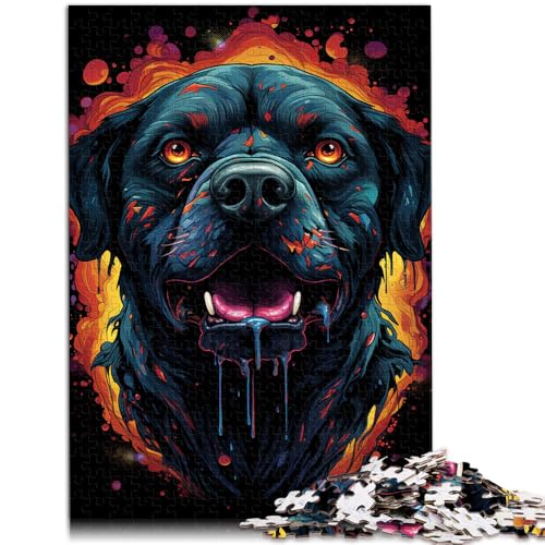 Puzzle mit 1000 Teilen für Erwachsene, brutaler Rottweiler, dekomprimierendes, intellektuelles Lernspielzeug, lustiges Geschenk, 50 x 75 cm, Puzzle mit 1000 Teilen für Erwachsene, brutaler Rottweiler, dekomprimierendes, intellektuelles Lernspielzeug, lustiges Geschenk, 50 x 75 cm, von SYUNFEI