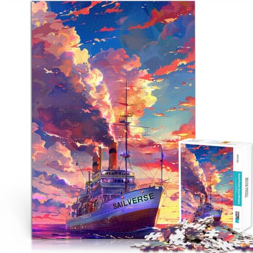 Puzzle mit 1000 Teilen für Erwachsene, Traumschiff, Stressabbau-Spielzeug, Herausforderung für die Intelligenz des Gehirns, süchtig machendes Spielzeug, 50 x 75 cm, von SYUNFEI