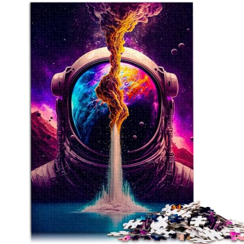 Puzzle mit 1000 Teilen für Erwachsene, kosmischer Astronaut, Stressabbau-Spielzeug, Herausforderung der Gehirnintelligenz, süchtig machendes Spielzeug, 50 x 75 cm, von SYUNFEI