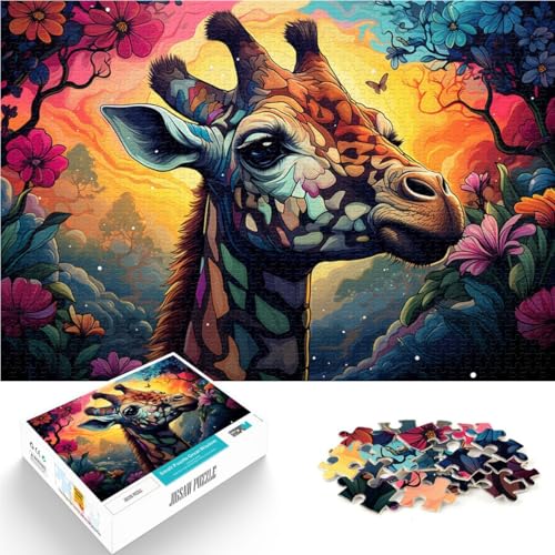 1000-teiliges Puzzle für Erwachsene, Giraffenkunst-Puzzle – anspruchsvolles Spiel, Lernspiel für Geburtstag, Weihnachten,38x52cm 1000-teiliges Puzzle für Erwachsene, Giraffenkunst-Puzzle – anspruchsvolles Spiel, Lernspiel für Geburtstag, Weihnachten,38x52cm von SYUNFEI