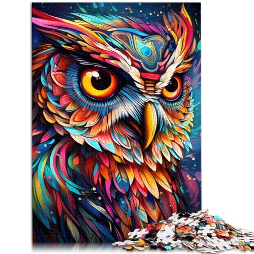 Puzzle für Erwachsene, 1000 Teile, psychedelische Eule, Spielzeug, Denkspiel, einzigartige Geburtstags, 50 x 75 cm, für Teenager ab 14 Jahren von SYUNFEI