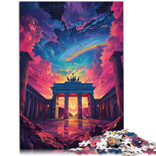 2000-teiliges Puzzle für Erwachsene, Brandenburger Tor, Deutschland, Quizspiel mit passendem Poster und Quizblatt, 70 x 100 cm, für 14-Jährige von SYUNFEI