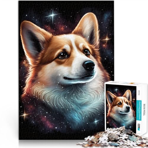 Puzzle für Erwachsene, 1000 Teile, Galaxy Corgi, Lernspielzeug, ganze Familie,38x52cm, für 14-Jährige von SYUNFEI