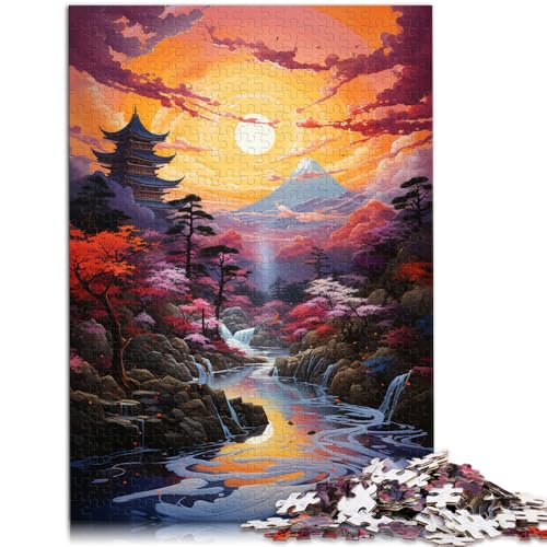 Puzzle für Erwachsene, 1000 Teile, Sonnenuntergang über Einer Pagode. Das Quizspiel ganze Familie, 50 x 75 cm, für Teenager ab 14 Jahren Puzzle für Erwachsene, 1000 Teile, Sonnenuntergang über Einer Pagode. Das Quizspiel ganze Familie, 50 x 75 cm, für Teenager ab 14 Jahren von SYUNFEI